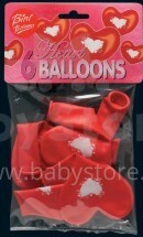 Bini Balloons Art.80606H Надувные шары в форме сердца 6шт.