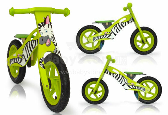 Aga Design Art.W16C051 Zebra Bērnu skrējritenis ar gumijas riteņiem