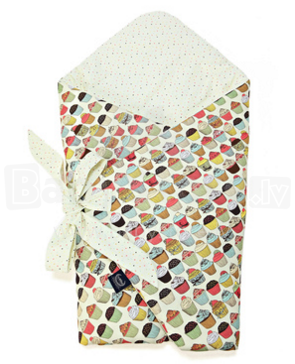 La Millou Art. 84140 Baby Horn Cupcakes&Sweet Drops Жесткий конвертик для новорождённого (75х75 см)