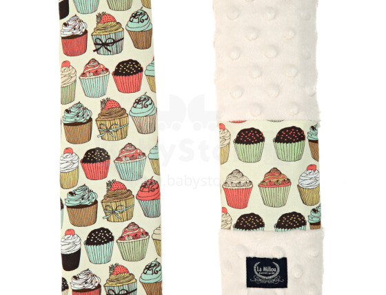 La Millou Art. 84316 Seatbelt Cover Cupcakes&Ecru