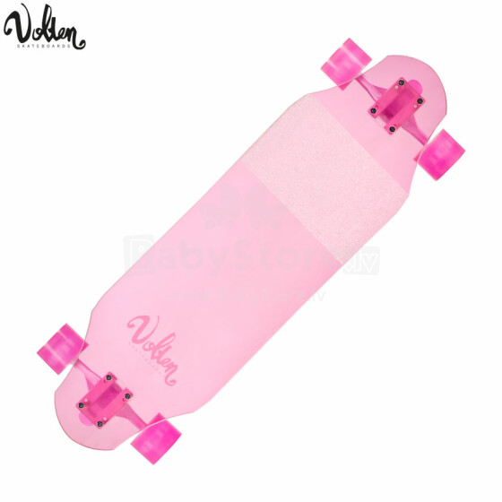 Volten Ice clear sky pink longboard Art.620026  Детская Роликовая доска (Скейтборд)