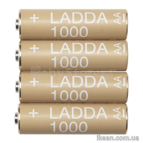 Ikea Ladda 203.038.74 Аккумуляторные (перезаряжаемые)  батарейки для игрушек, каруселек, велосипедиков 1.2V