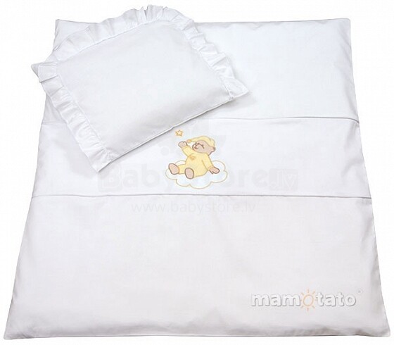 Mamo Tato Bear 75945 Col. White Комплект постельного белья для коляски из 4 частей