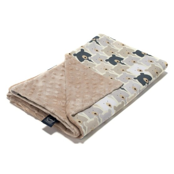 La Millou Art.55130 Pure Bears - Latte Высококачественное детское двустороннее легкое одеяло (110x140 см)