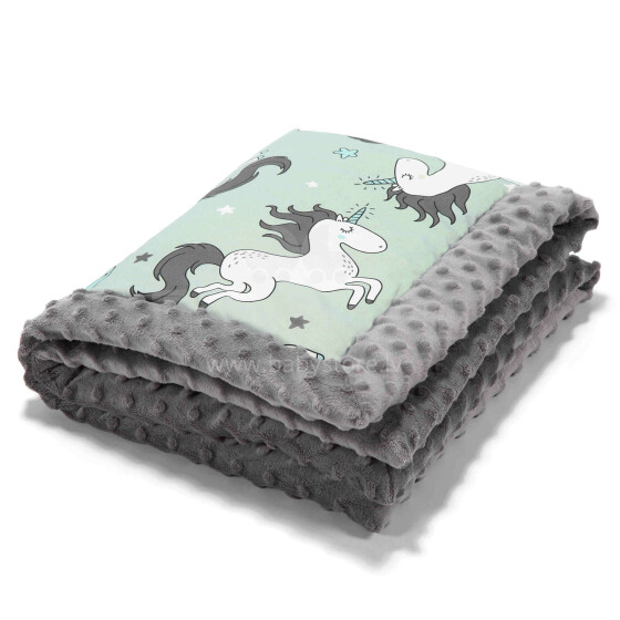 „La Millou“ menas. 86587 „Infart“ antklodė „Penguin Unicorn Grey Premium“ dvipusė antklodė (65x75 cm)