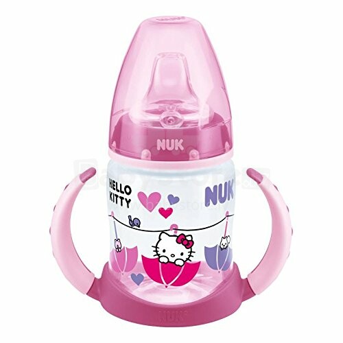 Nuk First Choice Hello Kitty  Art.SD36 Бутылочка-поильник  с насадкой для питья с силиконовой соской с 6 мес. 150 мл.