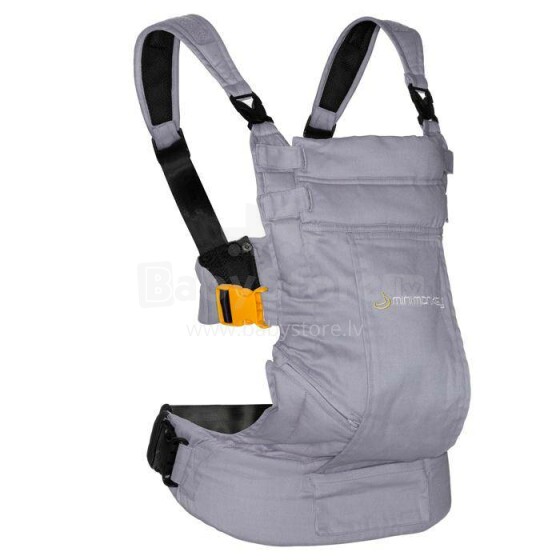 Kūdikių krepšys „Minimonkey Coton“ pilkas kūdikių kengūros krepšys (0-15 kg)