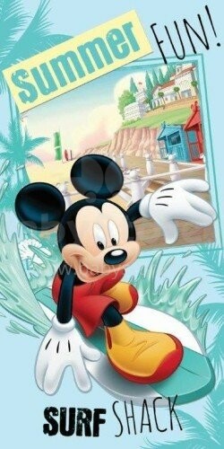 „Faro Tekstylia“ paplūdimio rankšluostis Mickey Mouse Vaikiškas minkštas natūralios medvilnės rankšluostis 70х140cm