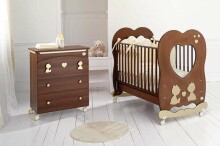 Baby Expert Bagnetto Cuore di Mamma Gold Art.100785  Комод с ванночкой и пеленальной поверхностью с кристаллами Swarovski