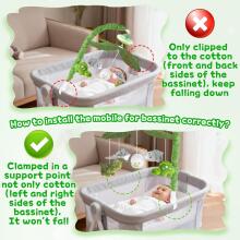 Kidsworld Baby Mobile Babybett Art.101083 Musical carousel with soft toys