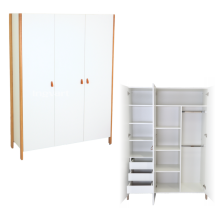 La Bebe™ Scandi Art.101216 White Koka skapis