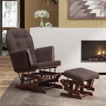 Bebe Basic Rocking Chair with Stool Art.103012 Brown Šūpuļkrēsls