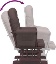 Bebe Basic Rocking Chair with Stool Art.103012 Brown Šūpuļkrēsls