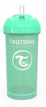 „Twistshake Straw Cup“ art. 103063 Pastelinis žalias butelis su šiaudais nuo 6 + mėnesių, 360 ml