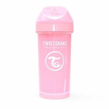 Twistshake Kid Cup Art.78279 Pastel Pink Pudelīte ar snīpi no 12 +mēn, 360 ml