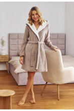 Doctornap Robe Art.7181 Beige Велюровый халат  для беременных