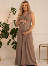 Doctornap Night Dress Art.TCB 7460 Beige  Kokvilnas naktskrekliņš grūtniecēm/barošanai
