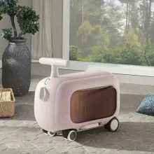 Travel Boarding Luggage Suitcase Art.103734 Pink  Čemodāniņš-sēdeklis ar riteņiem 3in1