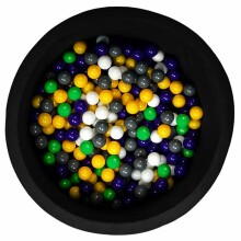 MeowBaby® Color Round Art. 104047 Juodas sausas baseinas su kamuoliukais (200vnt.)