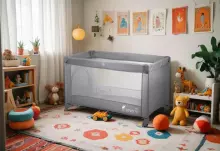 Kids Severno Honey Bunny Art.104412 Grey Манеж-кровать для путешествий