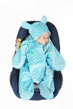 La bebe™ Minky+Cotton Art.104790 Grey Kombinezons (konverts) mazulim automašīnas sēdeklim/ratiņiem ar rokturiem un kājām