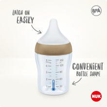 Nuk Perfect Match Art.SK102 bērnu pudelīte ar mīkstu silikona knupīti, 150 ml,