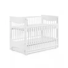 KLUPS LUNA детская кроватка/качалка с опускающейся боковиной и ящиком 120x60см, белый