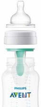 „Philips Avent Anti-Colic AirFree“ gaminys. SCF810 / 14 „Anti-colic“ buteliukas su vožtuvu be oro, 125ml, 0+ mėn.