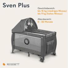 Lionelo Sven Plus  Art.109438 Grey  Манеж-кровать для путешествий, 2 уровня