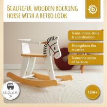 Kidsworld Rocking Horse Art.109652 White  Детская деревянная качалка