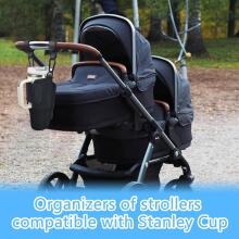 Bebe Basic Stroller Cup Holder Compatible with Stanley Art.113352 Black подстаканник для коляски с регулируемым ремешком и чехлом