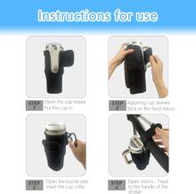 Bebe Basic Stroller Cup Holder Compatible with Stanley Art.113352 Black подстаканник для коляски с регулируемым ремешком и чехлом