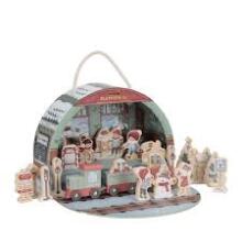 Little Dutch Advent Calendar – Train Track Scene Art.4880 koka vilciena Adventes kalendārs