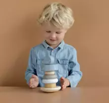 Little Dutch Ring Stacker Art.8013 Ocean Blue  Koka piramīda