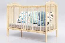 Baby Crib Club AK Art.117581 Natural Bērnu kokā gultiņa ar kasti 120x60cm