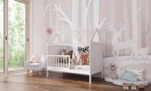 Baby Crib Club DK Art.117605   Bērnu kokā gultiņa 140x70cm