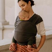 Boba Wrap Sling Organic Art.118132 Dark Grey   Многофункциональный слинг - платок