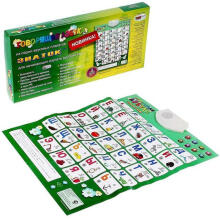 Musical Russian ABC Art.118993 Board game: Talking alphabet/Sound poster for beginners to learn Latvian (RU)
