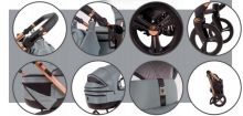 Multifunctional Trolley Set 4in1 CAMARELO Belagio 01 with Carrier + ISOFIX