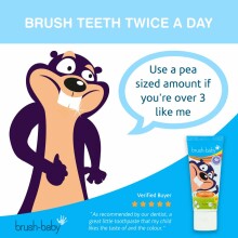 Teptukų kūdikių dantų pasta Tutti Frutti Art. BRB026 dantų pasta (3-6 metų) 50ml