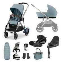 Cybex Gazelle S Art.274432 Sky Blue Pastaigu daļa Taupe rāmim