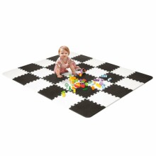 KinderKraft'20 Luno Art.KKMLUNOBLK0000 Black Puzzle grindų kilimėlis vaikams