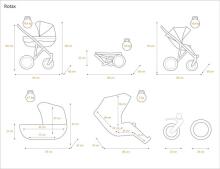 Kunert Rotax Art.RO-03 Light Grey Universālie rati 3in1