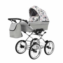 Kunert Romantic Exclusive  Art.ROM-04  Pilki kūdikių vežimėliai 2 viename