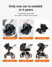 Kidsworld Stoller 3 in 1 Art.120859 Pink Universal 3-in-1 stroller