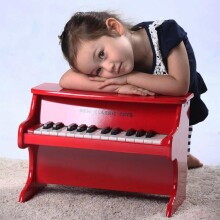 New Classic Toys Piano Art.10160 Red  Деревянная игрушка музыкальная Пианино