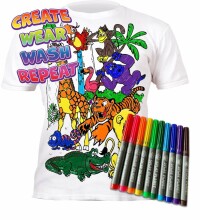 Splat Planet T-Shirt Zoo Art.SP70426 Детская футболка с фломастерами
