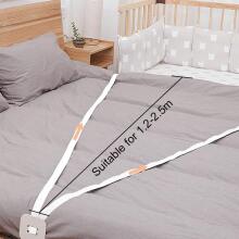 Kidsworld Strap for Baby Cot Art.121970 Sānu gultas siksna kastes atsperu gultām, kas savienojamas ar pieaugušo gultu (balta)