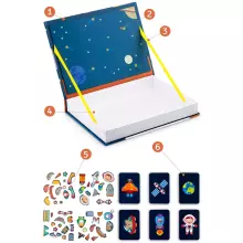 Ricokids Magnetic Book Art.RK-770 Magnētiska grāmata-puzle Kosmoss