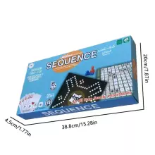 Sequence Classic Art.128649 board game SEQUENCE- Original SEQUENCE Game with Folding Board, Cards and Chips, White, 10.3